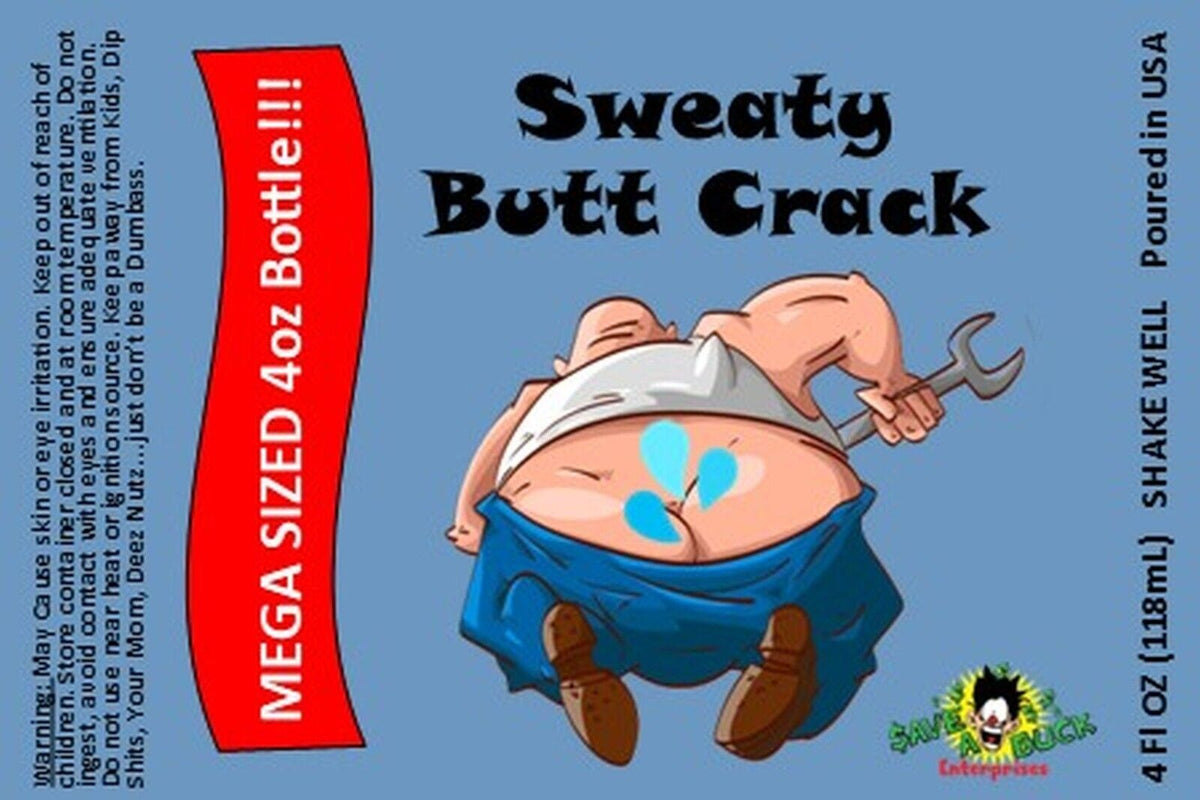 SWEATY BUTT CRACK MEGA BOUTEILLE LIQUIDE DE TAILLE 4OZ - Disgusting Ass Fart GaG Prank