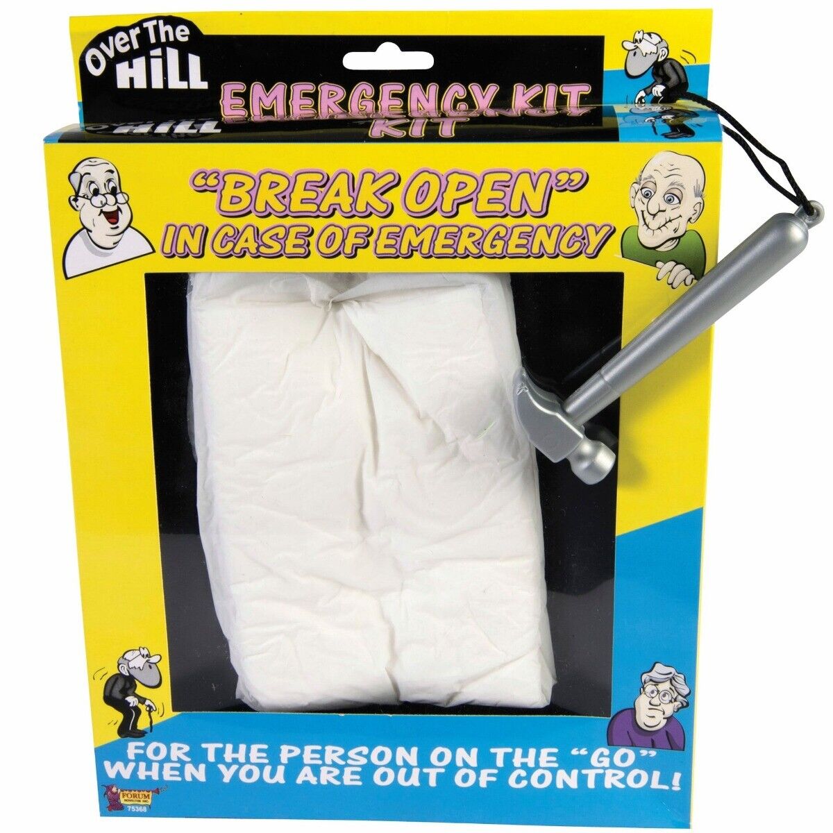 Kit de pañales para ropa interior de emergencia - Over the Hill - Regalo de cumpleaños divertido de broma mordaza