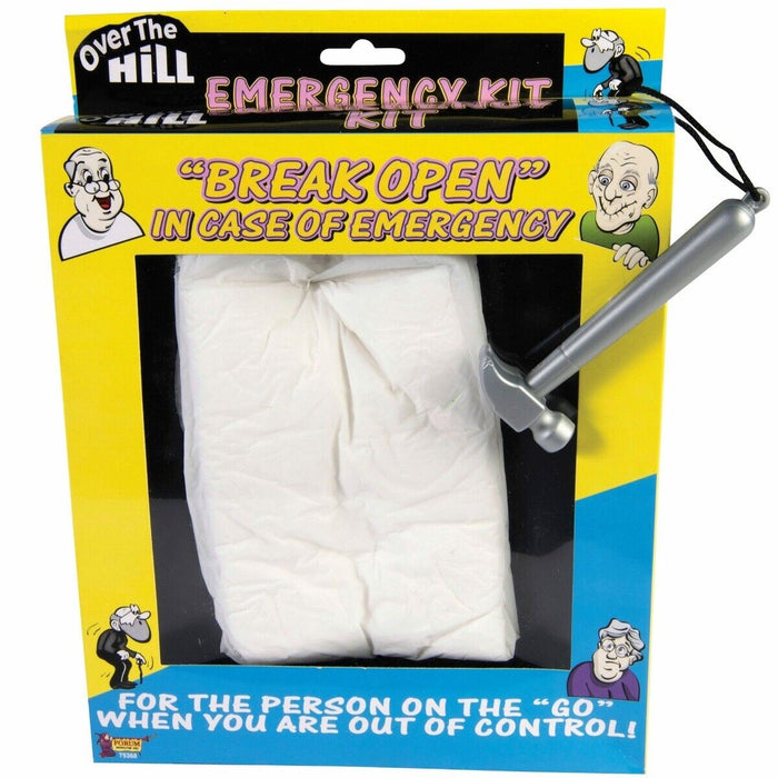 Kit de couches pour sous-vêtements d'urgence - Over the Hill - Funny Gag Joke Cadeau d'anniversaire