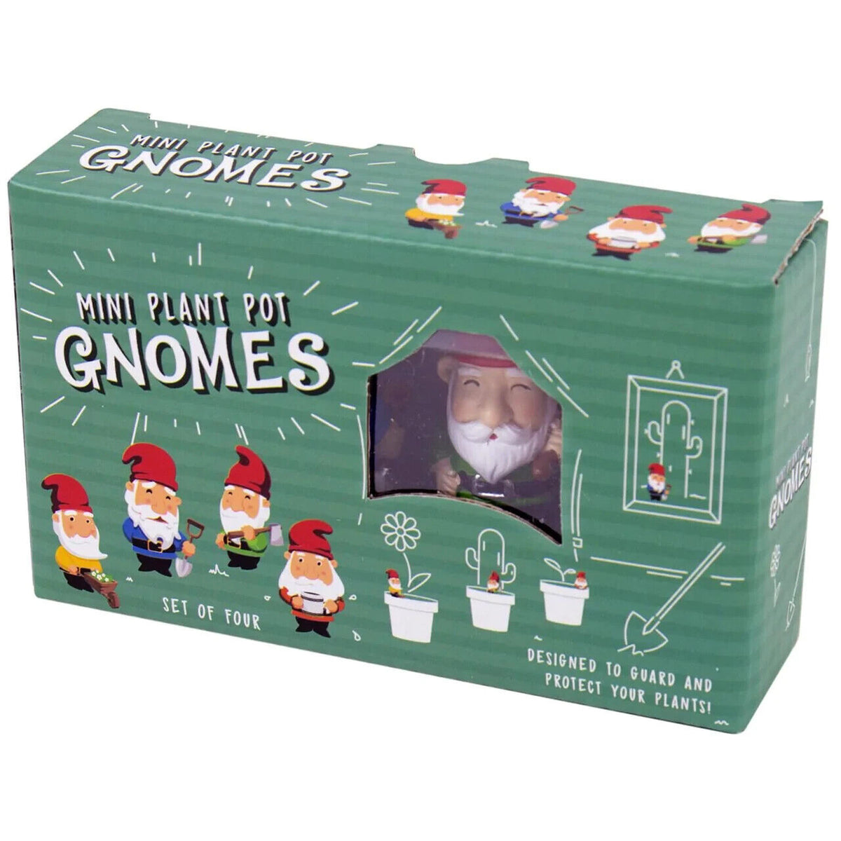 mini plant pot gnomes 4-pk Mini Plant Pot Gnome Statues – Cute Decor – Giggle Novelties