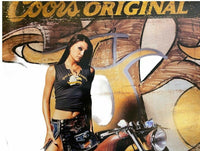 Coors Poster HOT SEXY GIRL Jesse James Chopper Motorcycle 25 x 18 Vintage 2004