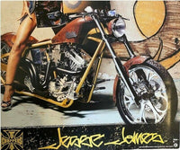 Póster de Coors HOT SEXY GIRL Jesse James Chopper Motocicleta 25 x 18 Vintage 2004
