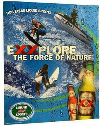 Póster de cerveza Dos Equis 21 x 17 - Sexy Surf Jet Ski Deportes acuáticos Pub Bar Mancave