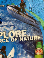 Póster de cerveza Dos Equis 21 x 17 - Sexy Surf Jet Ski Deportes acuáticos Pub Bar Mancave