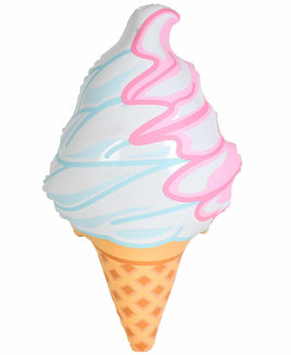 12 SWIRL Color Inflatable Ice Cream Cone - Blow Up Pool Toy Decorations (1 dz)