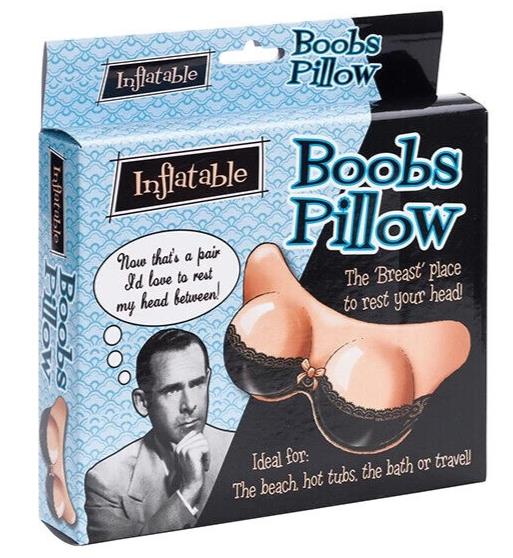 Inflatable Boobs Pillow - The "Breast" Place to Rest your Head! Funny Gag Joke