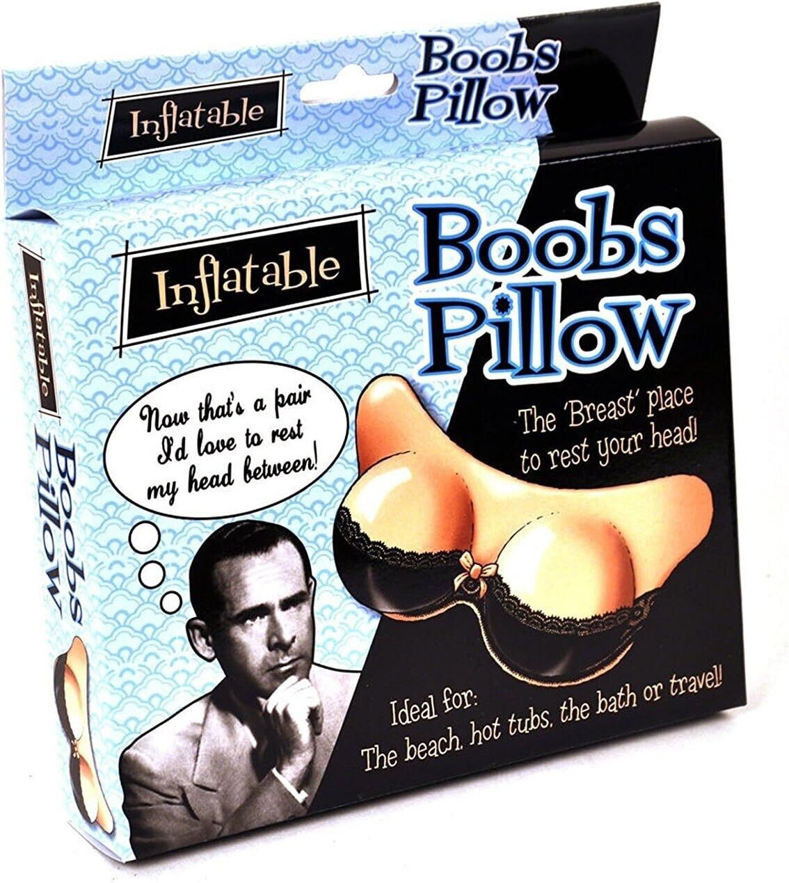 Inflatable Boobs Pillow - The "Breast" Place to Rest your Head! Funny Gag Joke