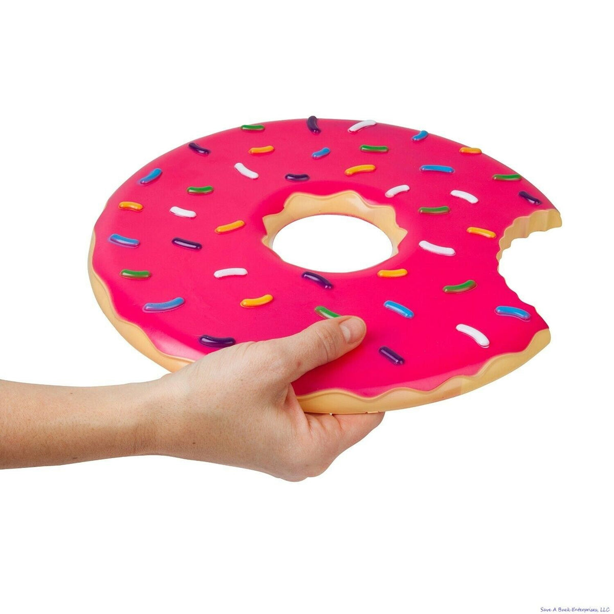 The Donut Flying Disc - Flying Patry Dessert Food - Frisbee Beach Fun - BigMouth