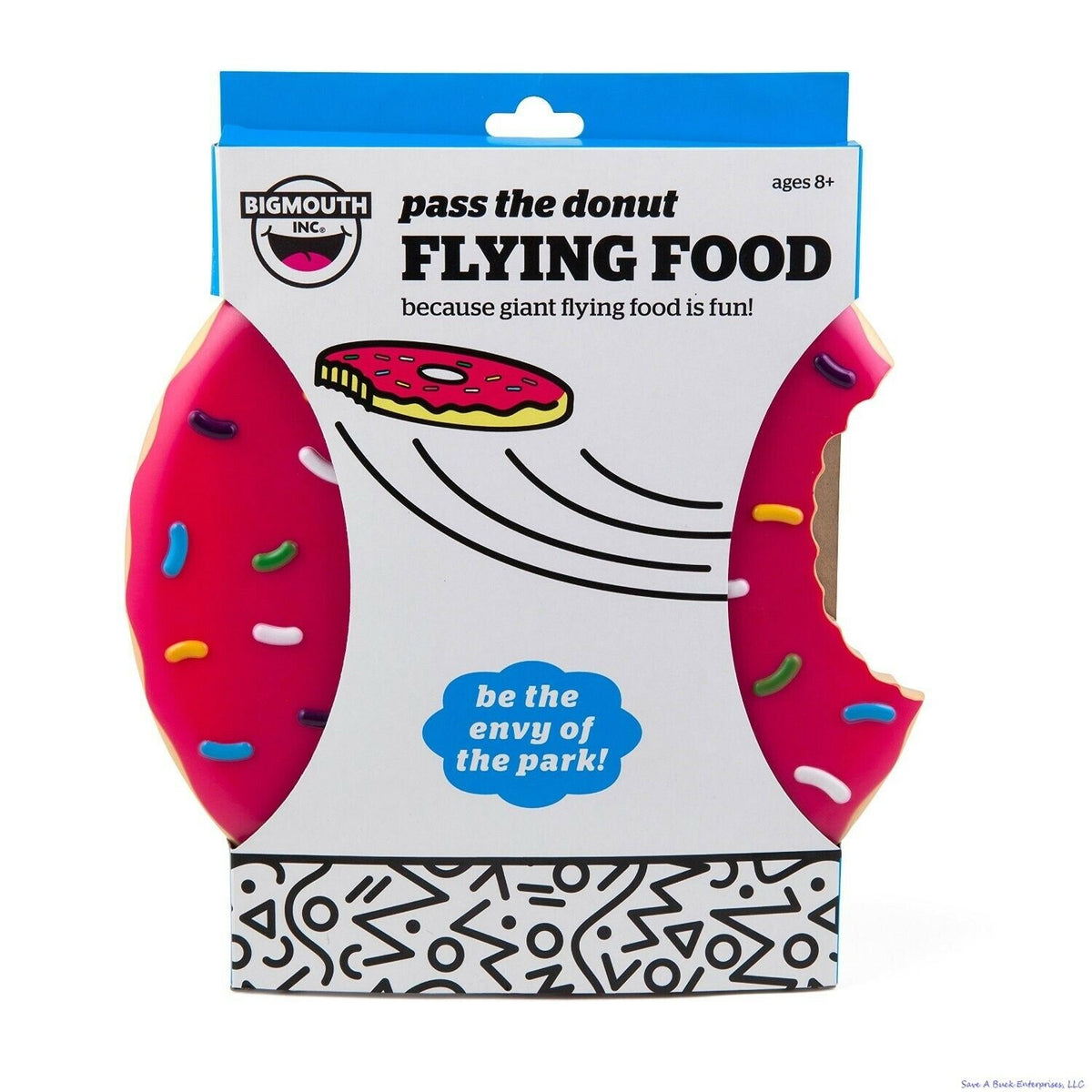 The Donut Flying Disc - Flying Patry Dessert Food - Frisbee Beach Fun - BigMouth