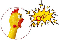 Pollo de goma chirriante de 12 "-juguete para niños con sonido chirriante para perros chillones