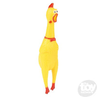 12" SCREECHING RUBBER CHICKEN - SQUEAK Sound Squeeze Screaming Dog Child Toy