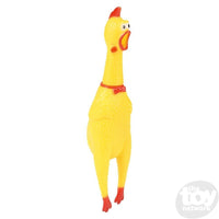 Pollo de goma chirriante de 12 "-juguete para niños con sonido chirriante para perros chillones