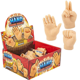 CASE 72 HAND FINGER PUPPET - Tiny Hands Soft Realistic Magic Trick GaG Joke Toy