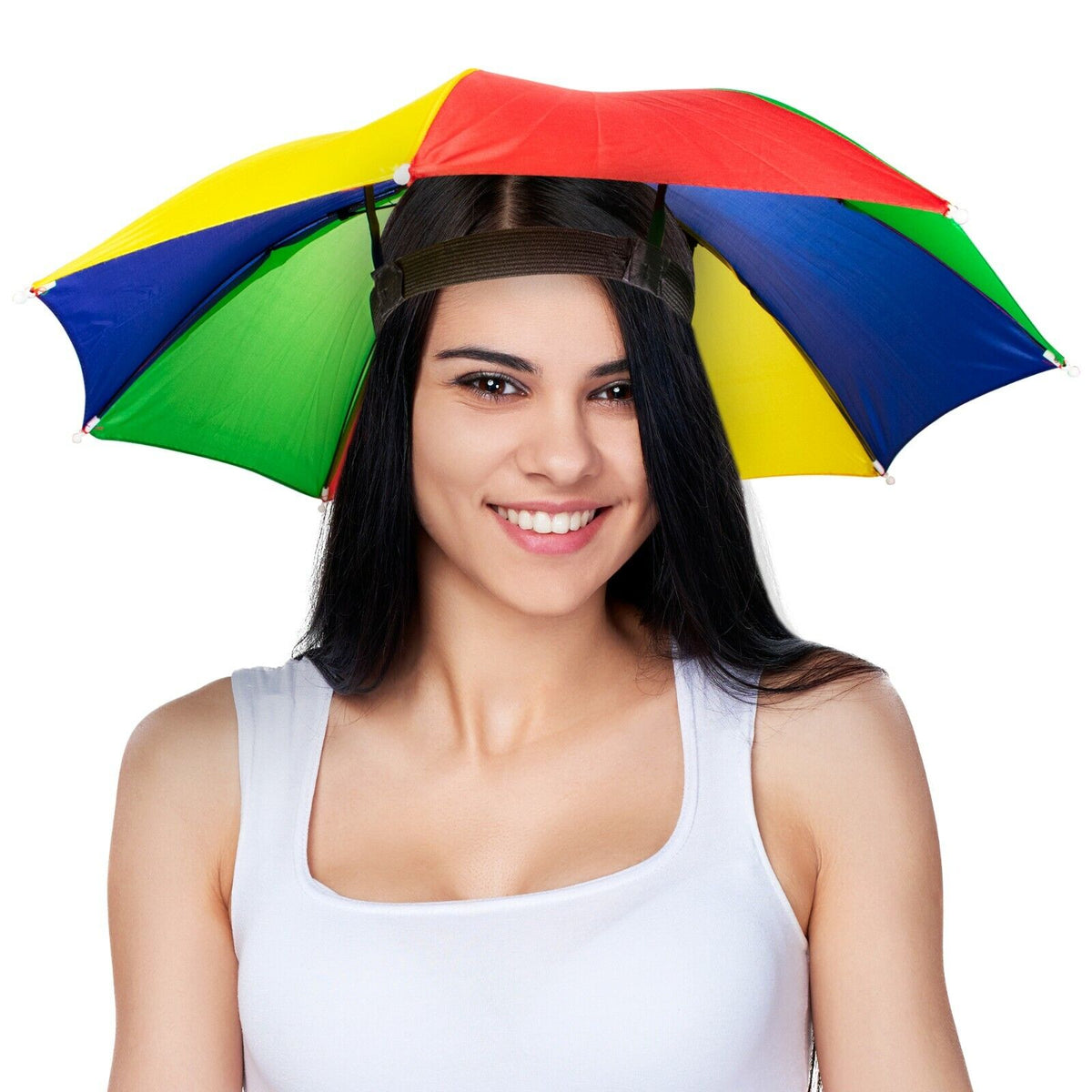 GORRA CON PARAGUAS - Lluvia Parasol Deportes Playa Pesca - Niños Adultos Manos libres