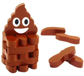 STACK THE POOPS - Jouet de jeu pour enfant avec tour à empiler en blocs de bois classique et amusant