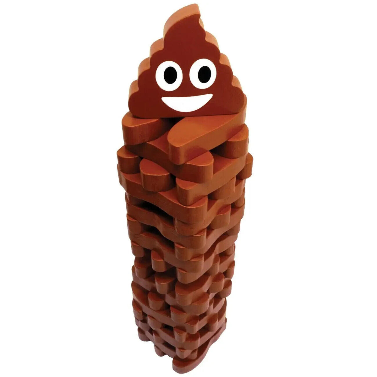 STACK THE POOPS - Jouet de jeu pour enfant avec tour à empiler en blocs de bois classique et amusant