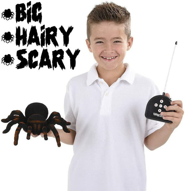 Radio Remote Control Tarantula Spider Scary Prank Realistic Creepy Hairy Toy