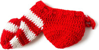 THE CHRISTMAS CANDY CANE Willy Warmer Weener Knitted Crochet Sock - GaG Gift