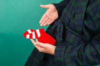 EL CAÑA DE CARAMELO DE NAVIDAD Willy Warmer Weener Calcetín de ganchillo de punto - Regalo GaG