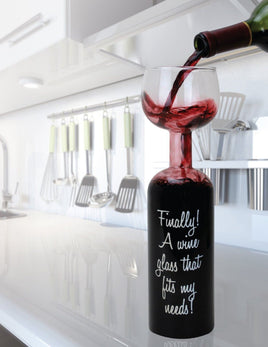Le verre de bouteille de vin ultime peut contenir une bouteille entière de boisson 750 ml - Big Mouth Toys