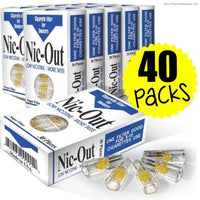40 Packs Nic Out Disposable Cigarette Plastic Filter Covers (1,200 filters)