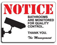 Prank Joke Sign NOTICE: Bathroom Camera Monitored - FUNNY AS HELL!!!!