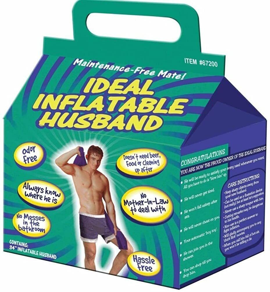 Regalo inflable de la mordaza de la despedida de soltera del marido - muñeco de juguete inflable del novio masculino