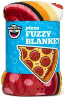 THE PIZZA SLICE THROW BLANKET - Fuzzy Bed Wrap Towel GaG Cover - BigMouth Inc.