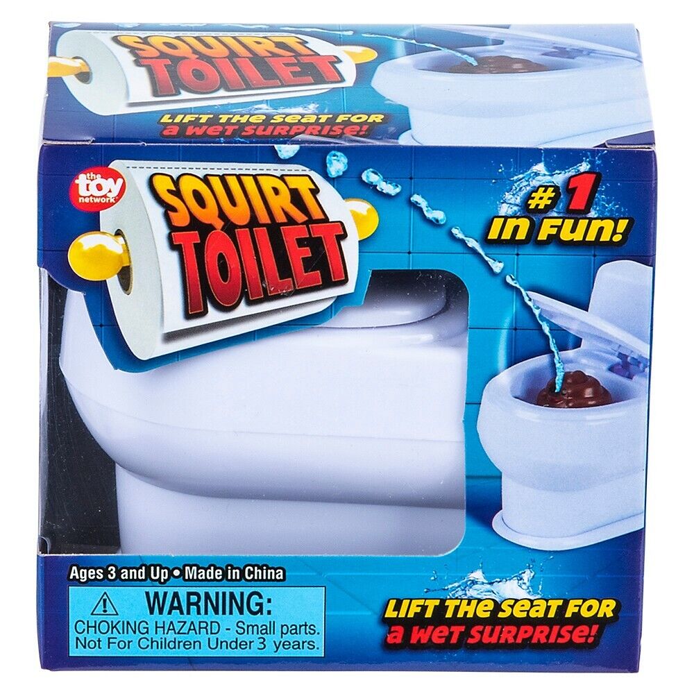 Mini Toilet Bowl Squirt Water Gun Poop Turd ~ GaG Prank Joke Classic Child Toy