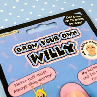 1 Grow Willy Pecker + 1 Grow Pair of Balls - GaG Prank Joke Funny Gift Set