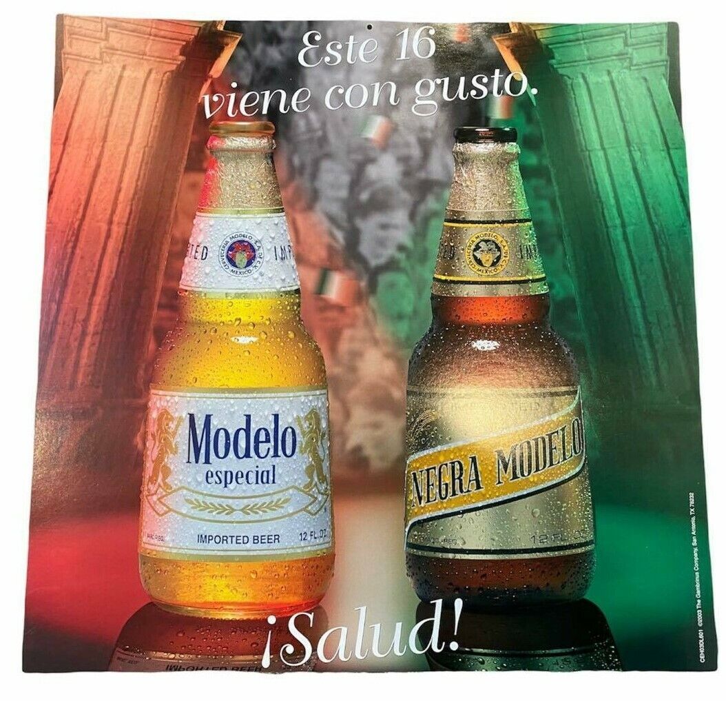 CONJUNTO DE 2 carteles de botellas de cerveza Corona / Negra Modelo Bar Pub Mancave Print Signs