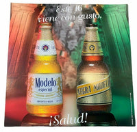 ENSEMBLE DE 2 affiches de bouteille de bière Corona / Negra Modelo Bar Pub Mancave Panneaux imprimés