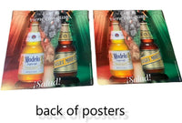 ENSEMBLE DE 2 affiches de bouteille de bière Corona / Negra Modelo Bar Pub Mancave Panneaux imprimés
