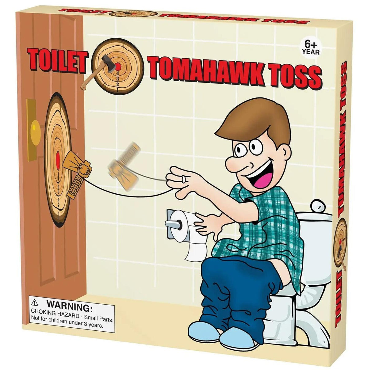 Toilet Potty Tomahawk Toss Game - Target Dartboard  - Funny Gag Joke Gift Toy