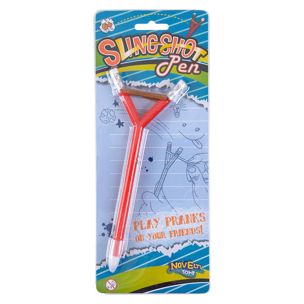 12 STYLOS SLINGSHOT - Catapult Paper Launcher Funny Kids Ballpoint - Mélange de couleurs