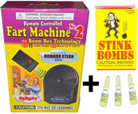 1 FART MACHINE #2 avec télécommande + 1 Boite de 3 Bombes Puantes ~ COMBO Prank Joke Gag