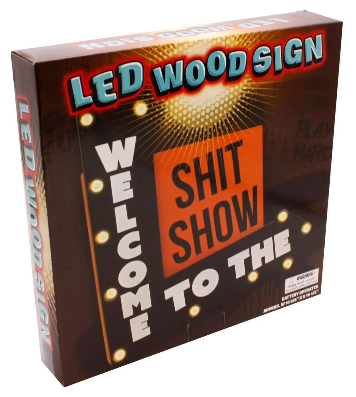 Welcome to the S#it Show - LED Wood Sign Mancave Bar Room Garage Bedroom Office