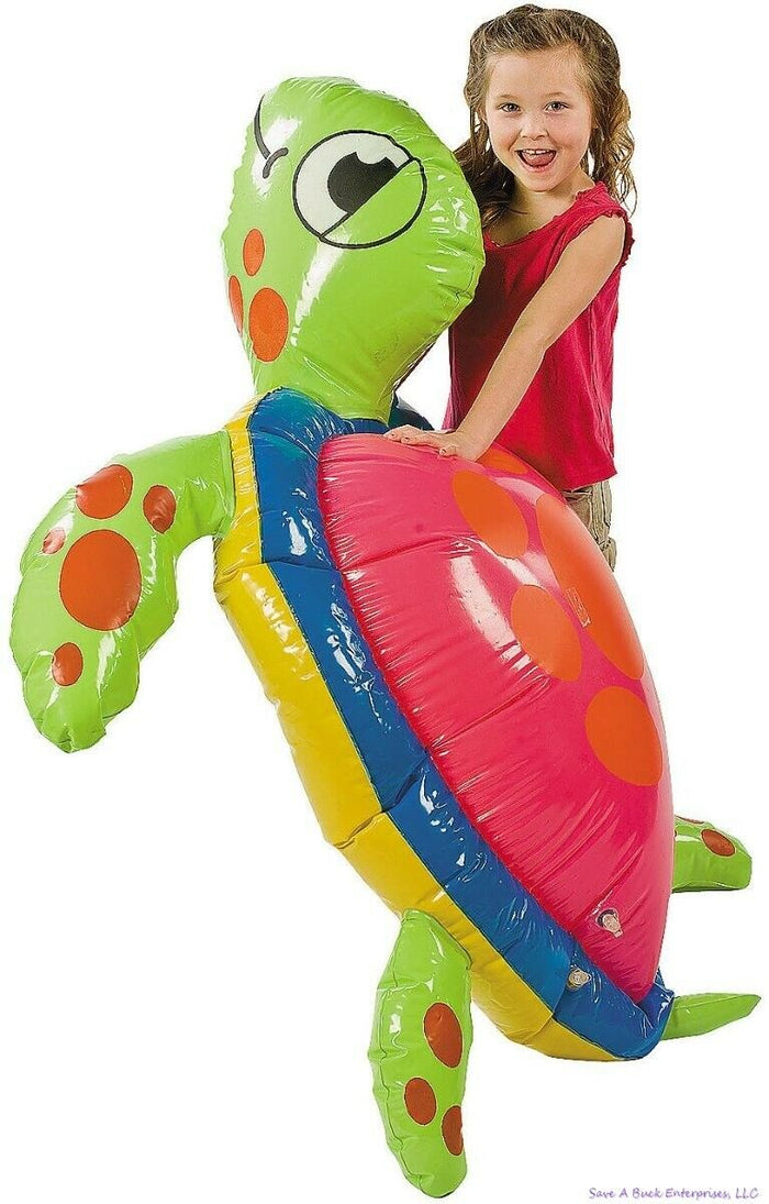 5 FOOT GIANT INFLATABLE SEA TURTLE - Birthday Party Pool Beach Summer Toy Fun