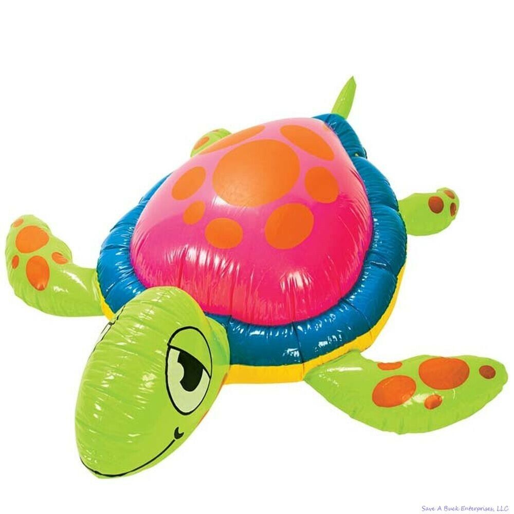 Tortue de mer gonflable géante de 1,5 m – Jouet d'été amusant pour fête d'anniversaire, piscine, plage