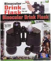 Binocular Drink Flask - Two Sided Holds 16 oz of Alcohol Booze - with Funnel