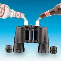 Frasco de bebida binocular - Dos caras para 16 oz de alcohol - con embudo