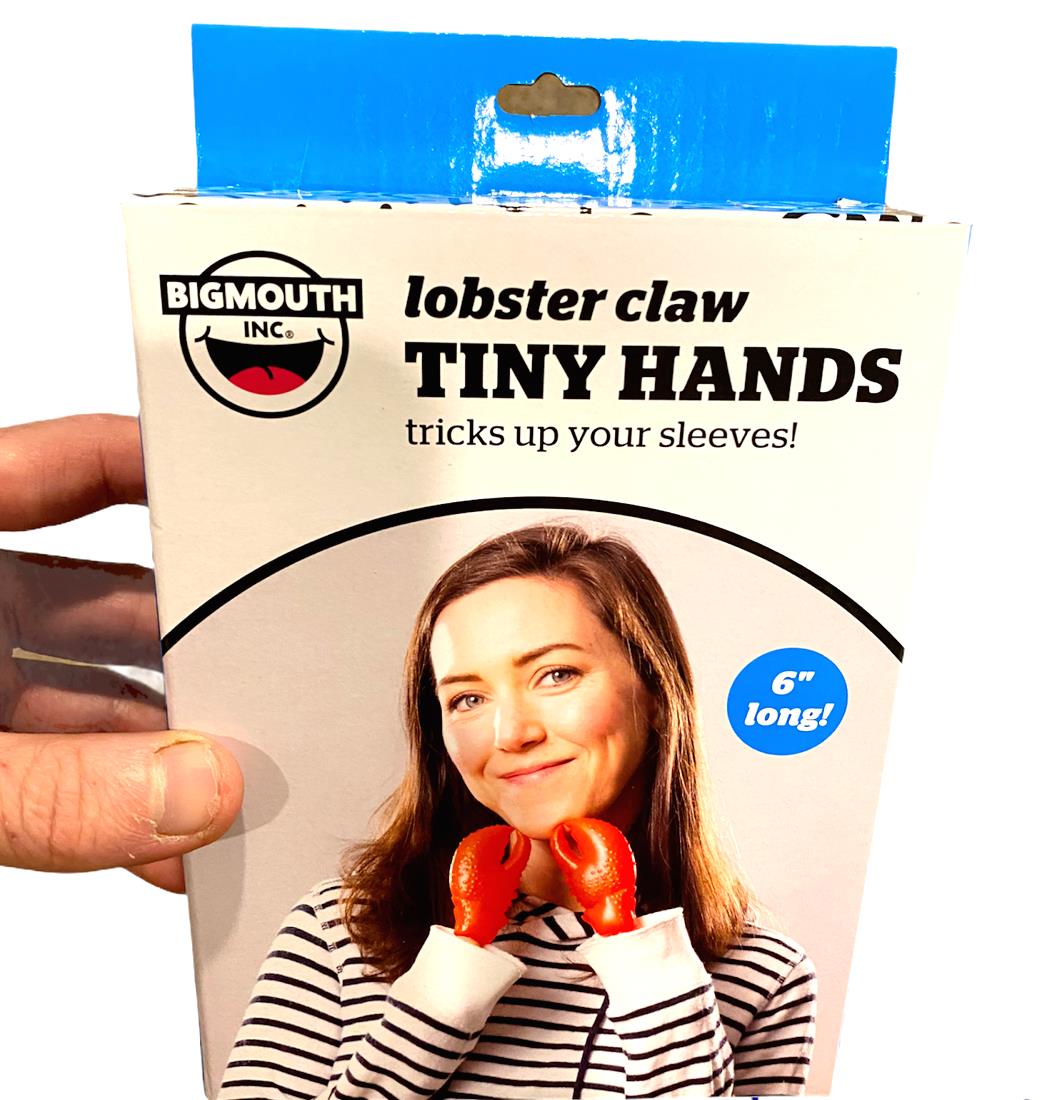 Tiny Lobster Claw Hands - Funny GaG Joke Prank Puppet Magic Toy - BigMouth Inc