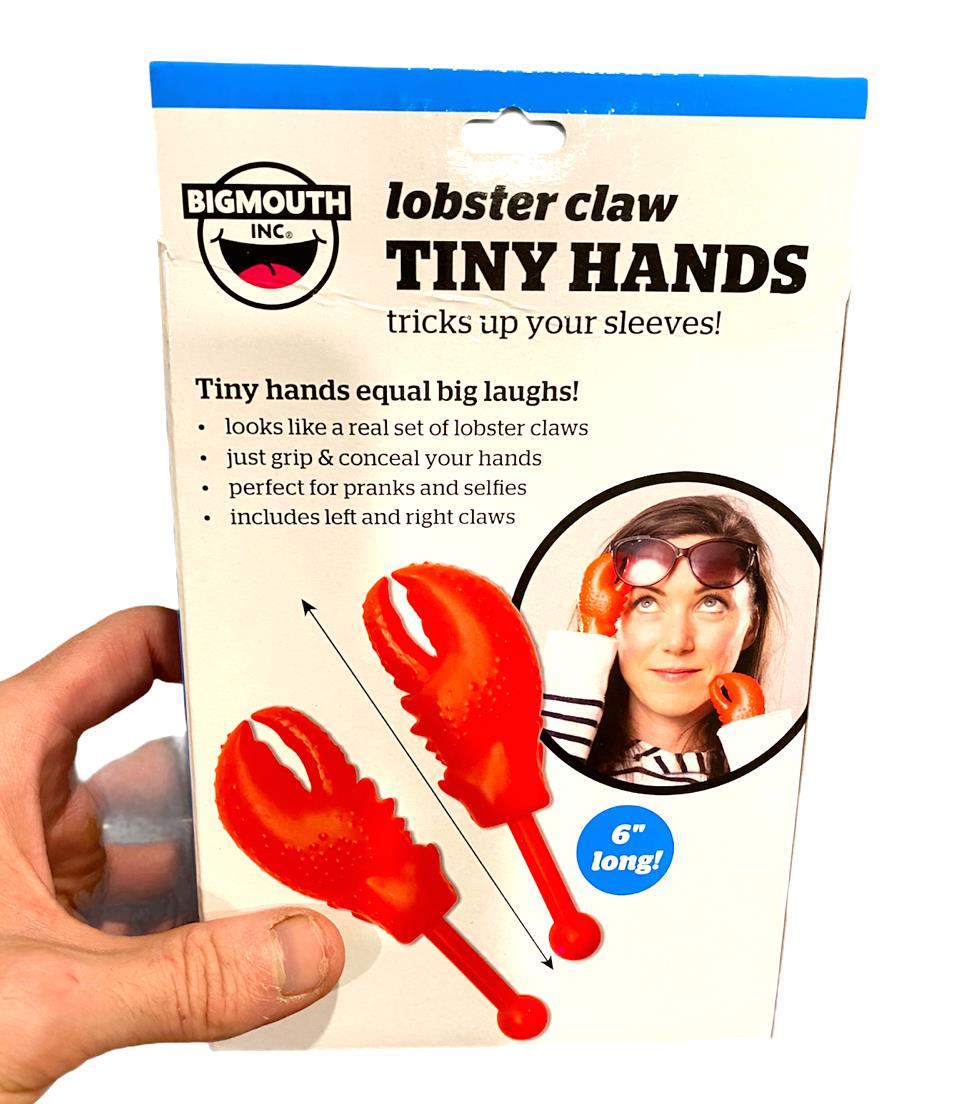 Tiny Lobster Claw Hands - Funny GaG Joke Prank Puppet Magic Toy - BigMouth Inc