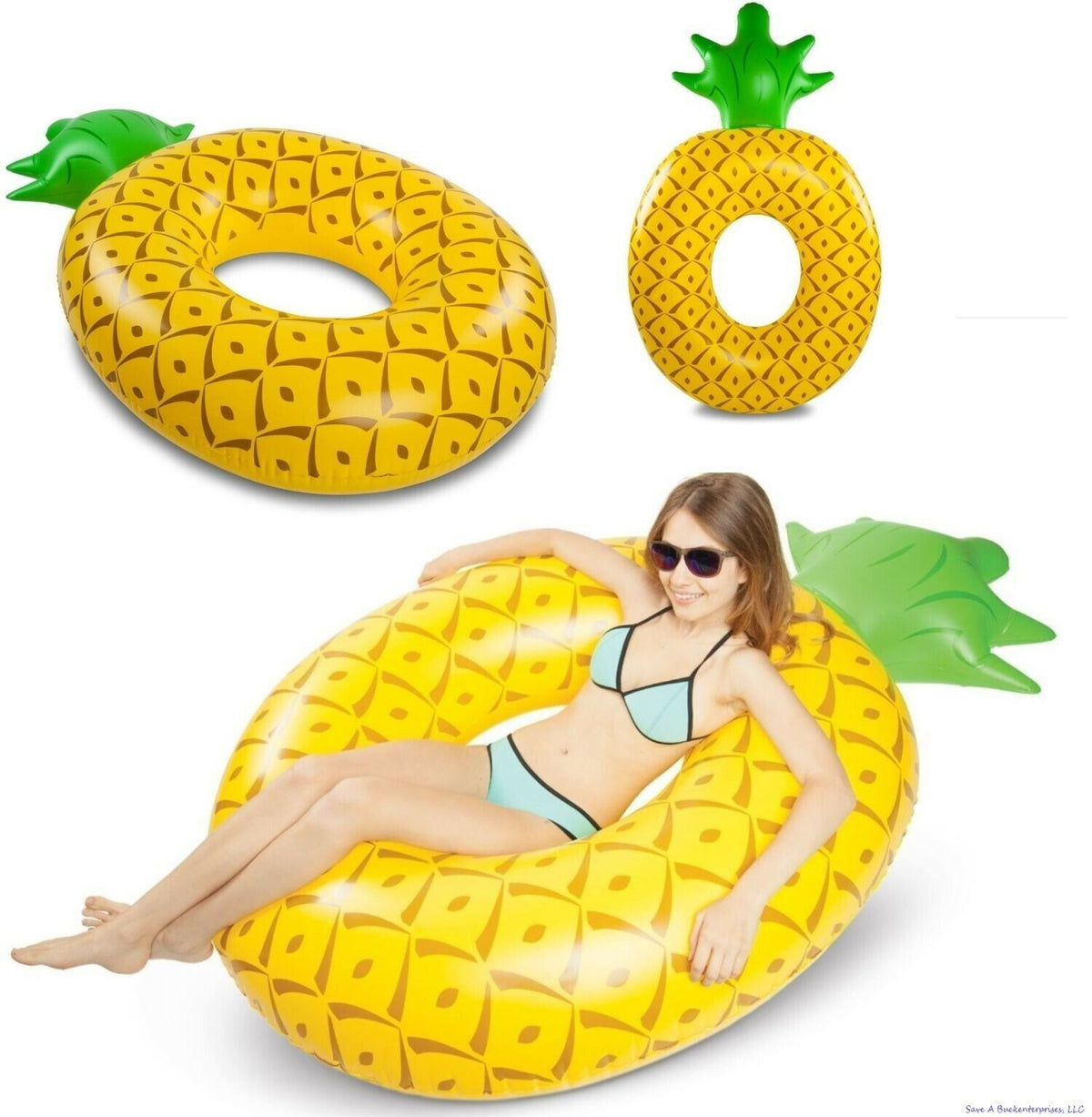 BigMouth Inc – Tube de radeau gonflable géant en forme d'ananas pour piscine, 15,2 cm