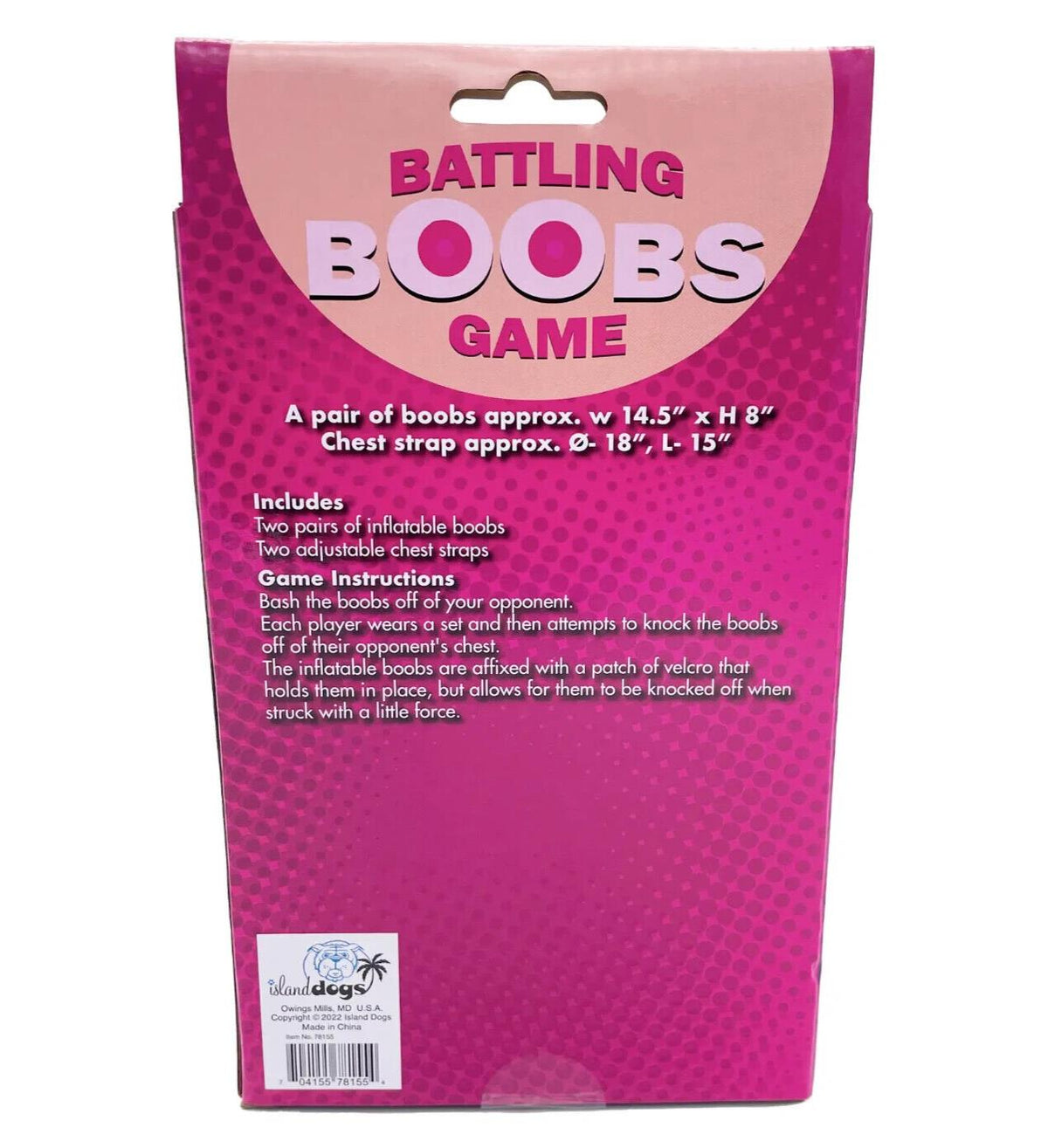 Juego de lucha contra las tetas inflables - Boobie Funny Adult Party GaG Broma Regalo novedoso