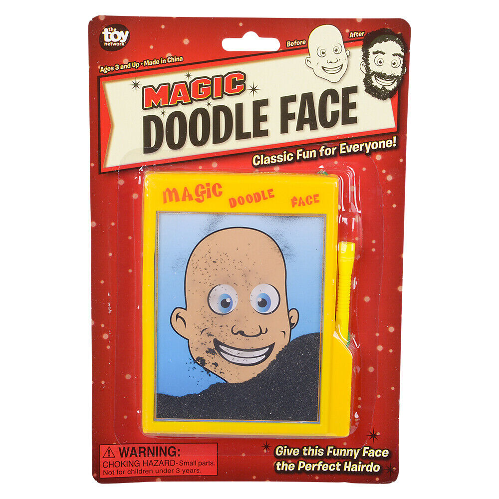 12 Magic Doodle Face - Child Magnetic Draw Board Puzzle Game Classic Toys (1 dz)