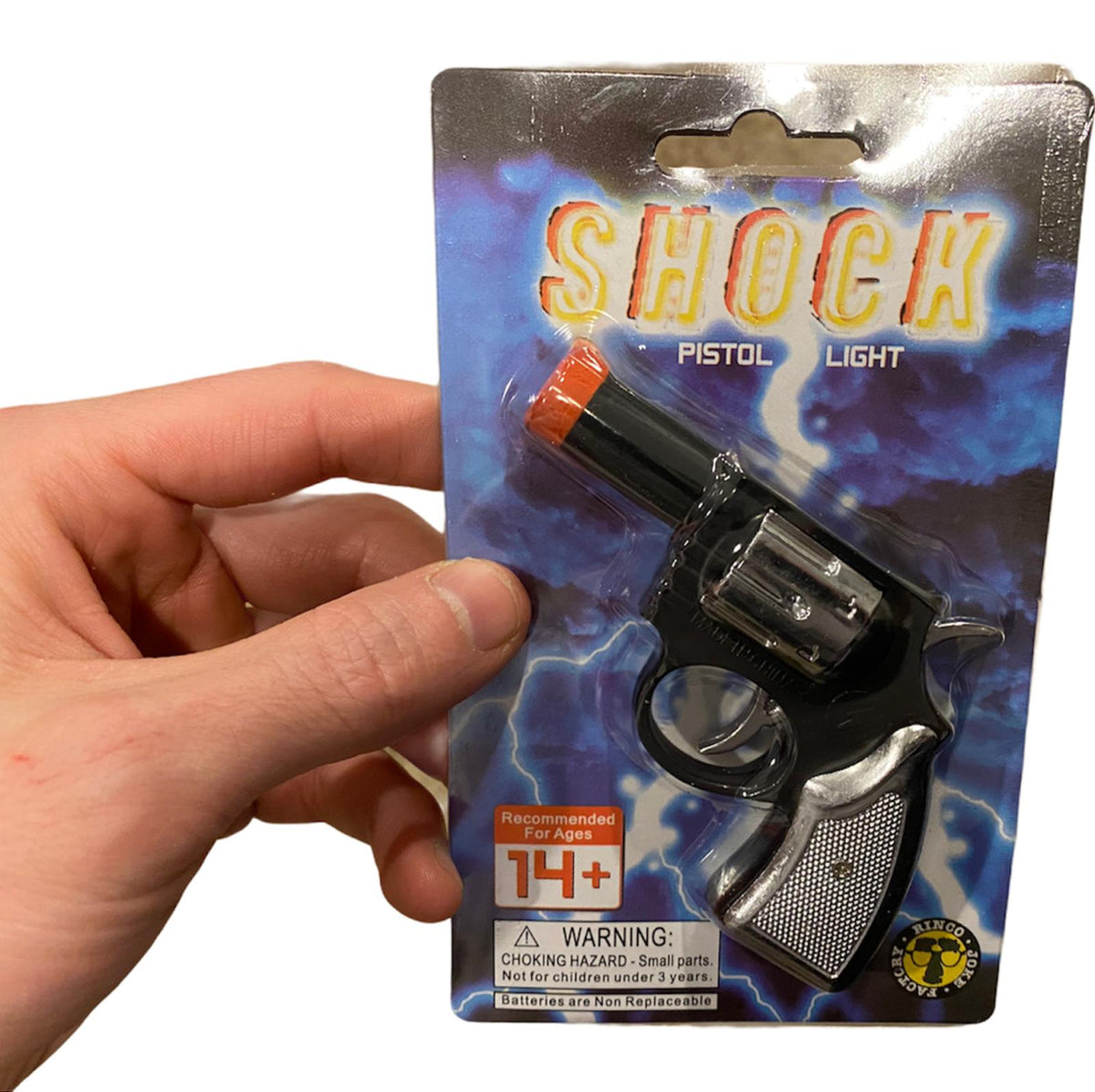 12 Shocking Cap Pistol Guns with Flashlight - Prank Shock Gag Joke Gift