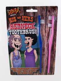 Redneck His &amp; Hers Ensemble de brosses à dents – Blague amusante GaG du bureau du dentiste