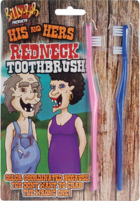 Redneck His & Hers Toothbrush Set - Funny Dentist Office GaG Prank Joke