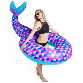 BigMouth Inc - Tubo inflable para balsa flotante de verano para piscina con cola de sirena